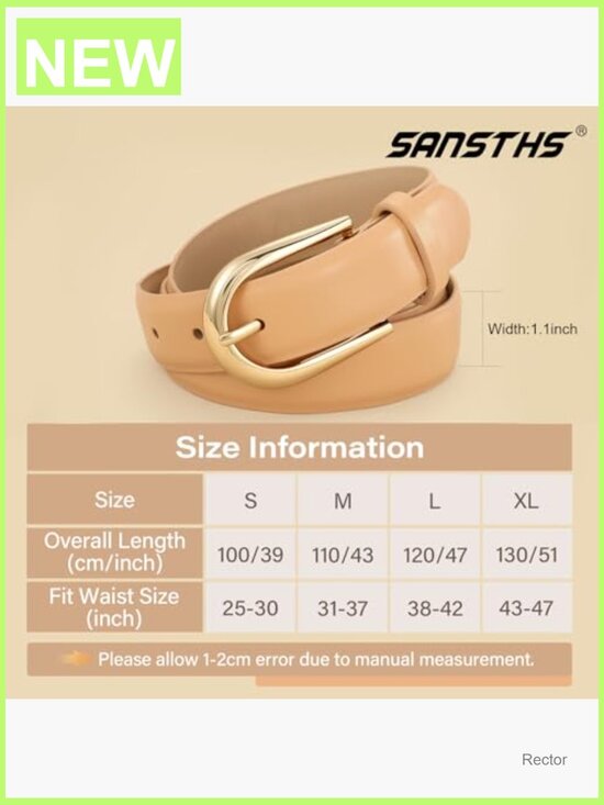 Gold Buckle Faux Leather Belt for Jeans Pants Dress Waist Belt Women main image 5